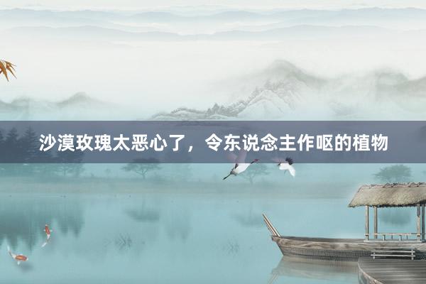 沙漠玫瑰太恶心了，令东说念主作呕的植物